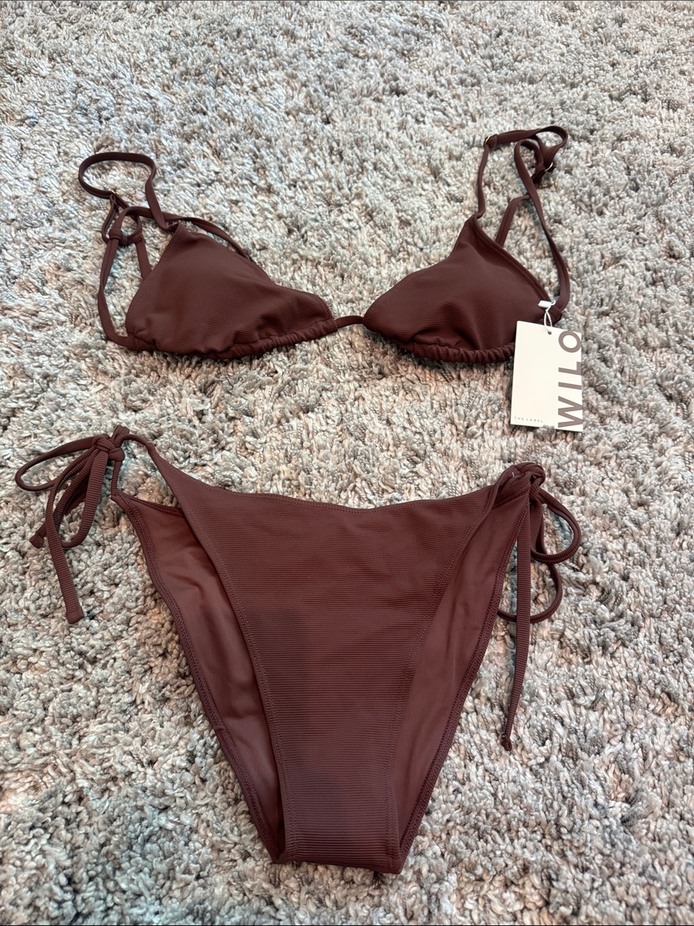 Willow Brown String Bikini Set